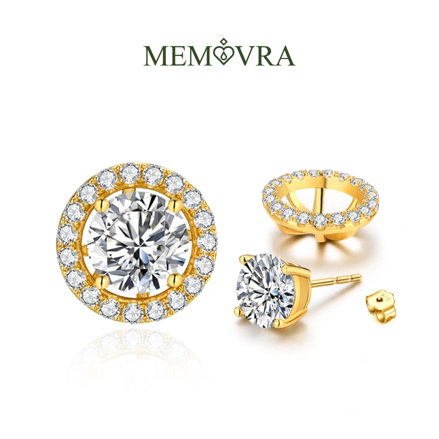 Radiant Charm Moissanite Detachable Stud Earrings